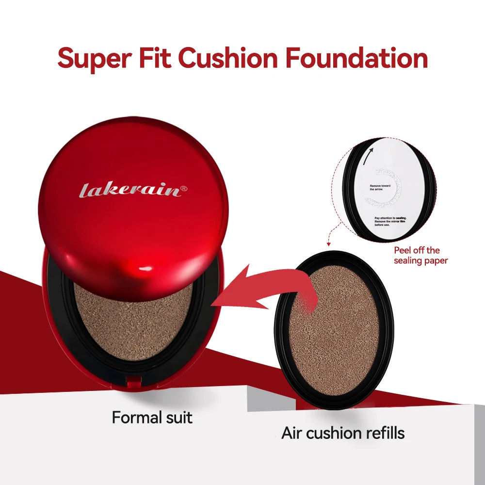 CC Cushion Foundation with Refill – 72-Hour Wear, Waterproof & Buildable Coverage (18g)