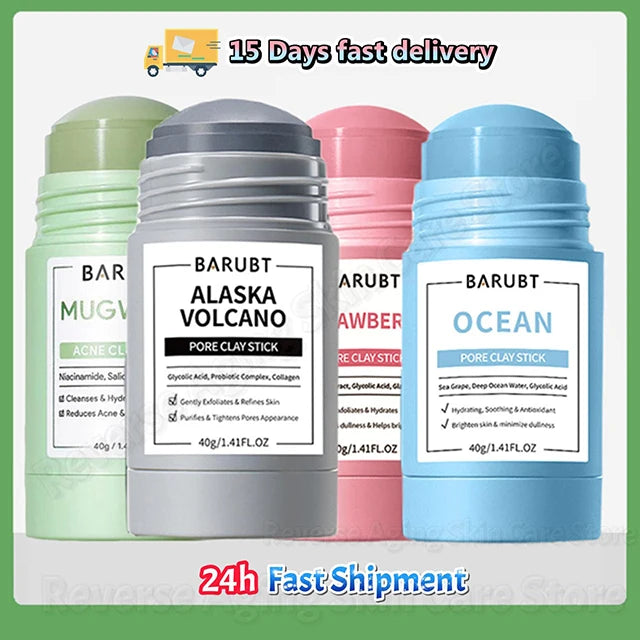 Jaysuing Cleansing Mask Stick – Mugwort, Alaska Volcano & More | Pore Minimizer & Acne Treatment 40g