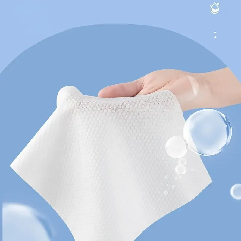 Non-Woven Disposable Face Towels – Thick Soft Washcloths for Makeup Removal & Skin Care, 100 Count (15x20cm)