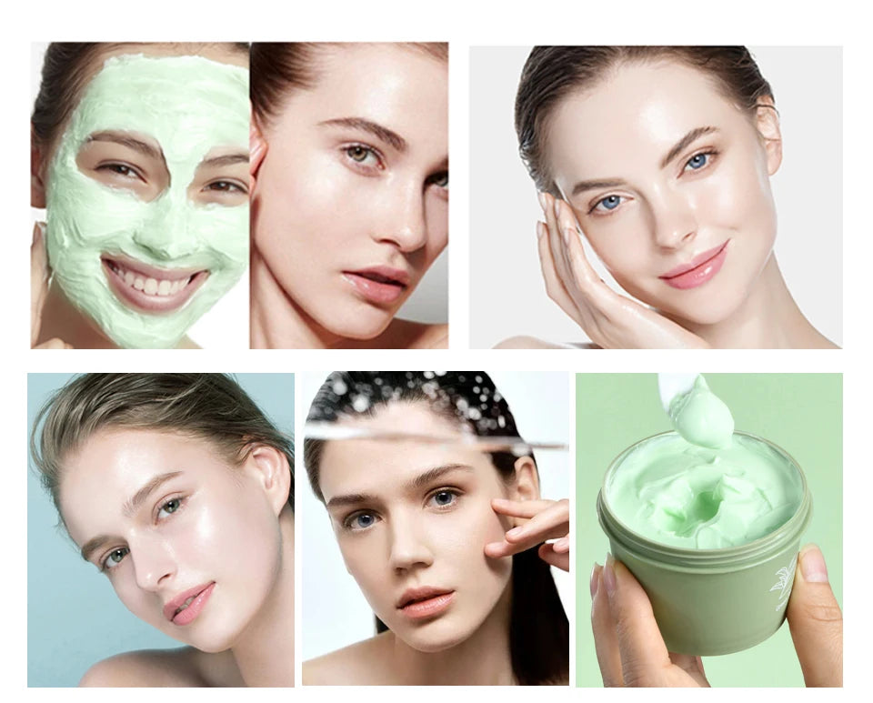 Green Tea Mud Clay Face Mask – Deep Pore Cleansing, Blackhead Removal & Oil Control Skin Treatment for All Skin Types (100g)