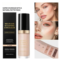 YIYUEQIANLI Multi-Use Sculpting Concealer | Full Coverage, Contour, Highlight & Retouch