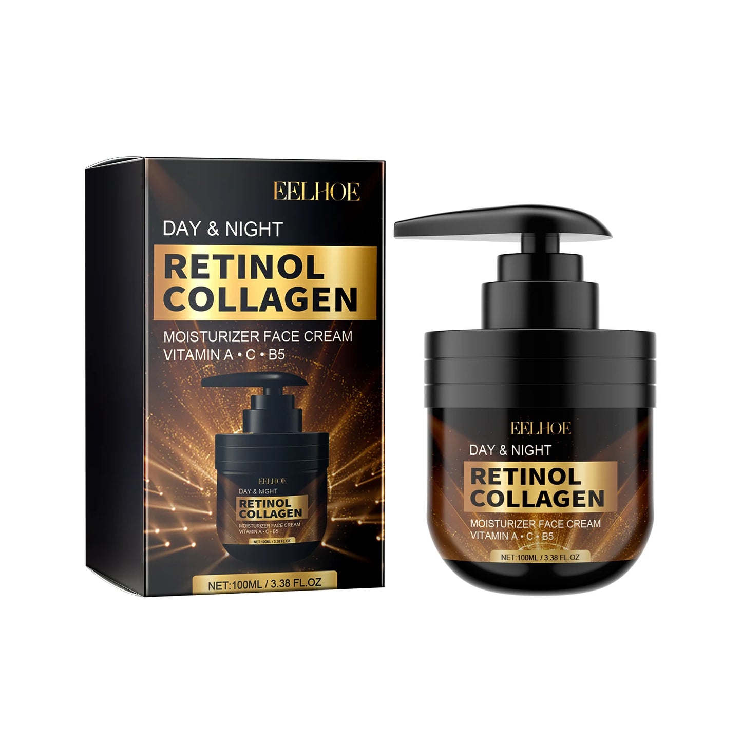 EELHOE Retinol & Collagen Anti-Aging Face Cream – Firming, Brightening & Dark Spot Fader (100ml)