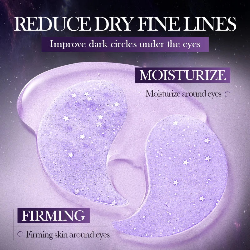 SADOER Grape Crystal Collagen Eye Masks — 60 Pcs Anti Dark Circles, Anti-Aging & Moisturizing Eye Patches