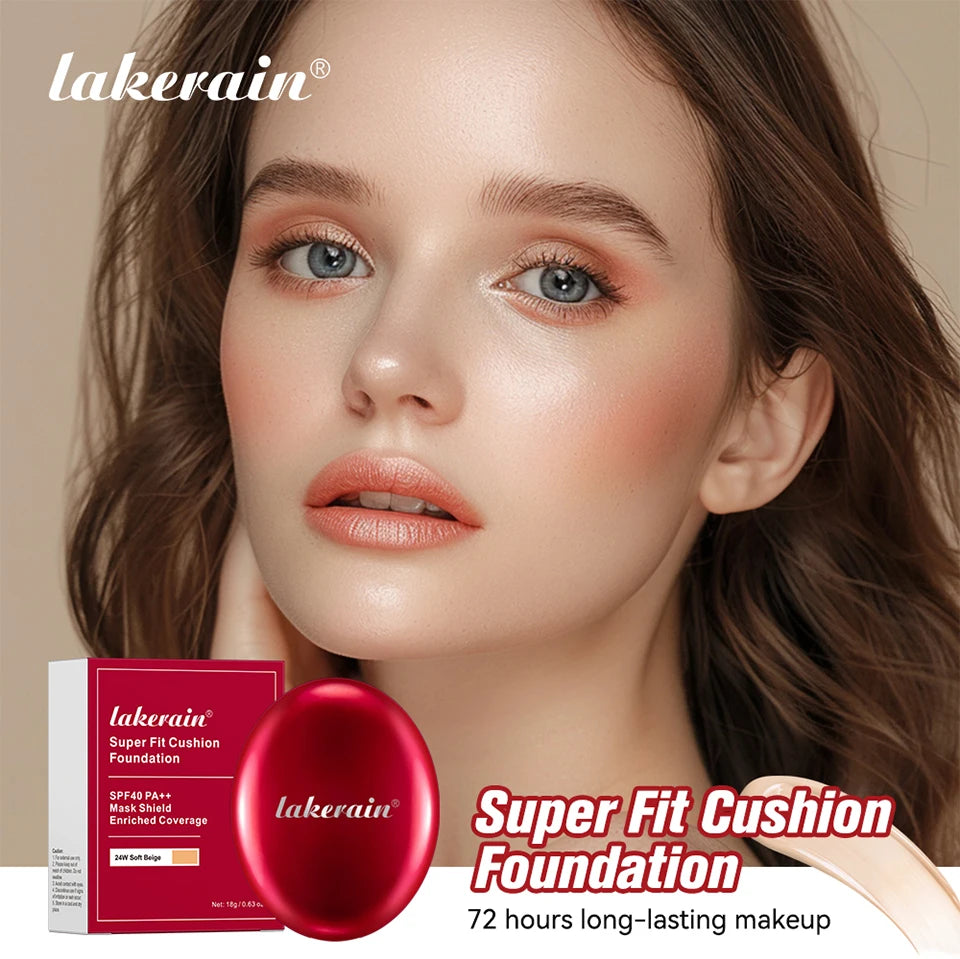 CC Cushion Foundation with Refill – 72-Hour Wear, Waterproof & Buildable Coverage (18g)
