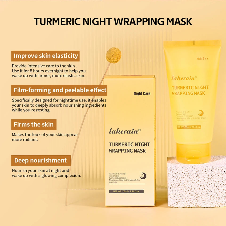 Collagen Night Wrapping Peel-Off Face Mask – Anti-Aging, Firming & Deep Hydration Overnight Skin Treatment for All Skin Types (75ml)