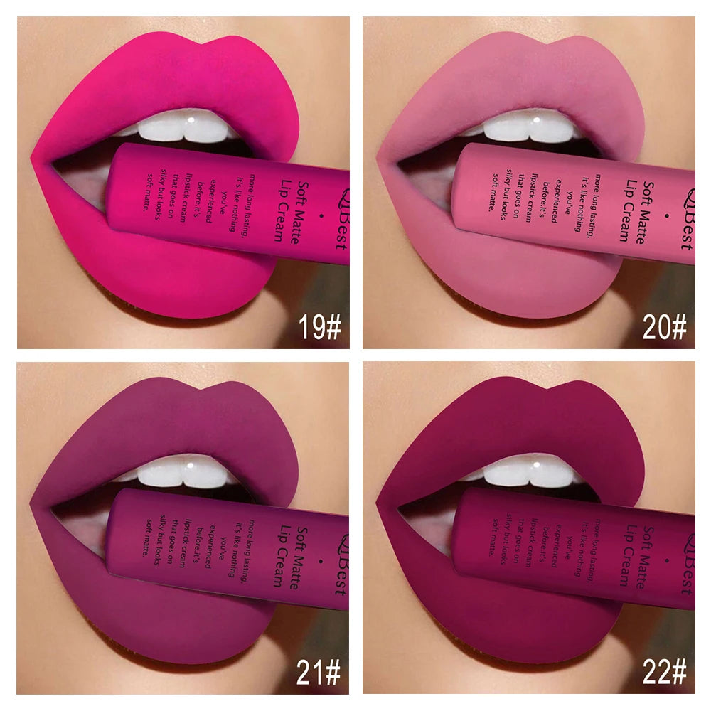 Velvet Matte Nude Lip Gloss - Waterproof Long-Lasting Lipstick