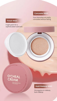 O'CHEAL CC Cream Cushion Foundation – Lightweight, Long-Lasting Concealer with SPF (15g)