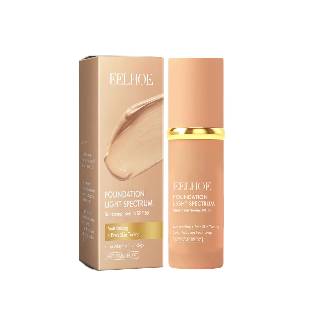 EELHOE Color-Changing Foundation & Concealer | Hydrating, Natural Coverage, Non-Cakey Finish