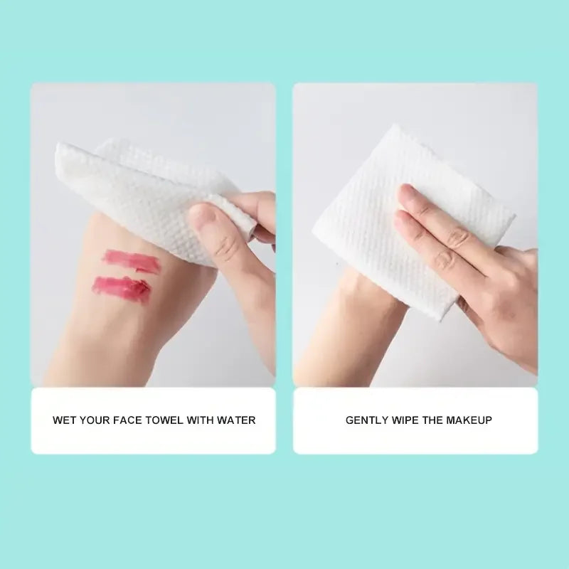 Non-Woven Disposable Face Towels – Thick Soft Washcloths for Makeup Removal & Skin Care, 100 Count (15x20cm)