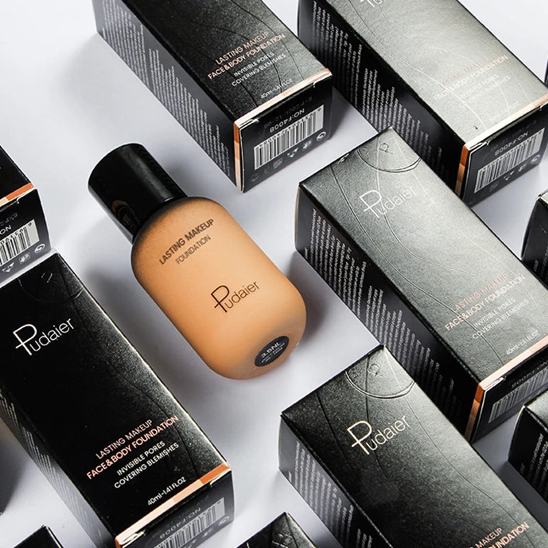 XMSJ 2-in-1 Liquid Foundation & Concealer | Waterproof, Oil Control, Matte Finish | 40ml | 17 Shades