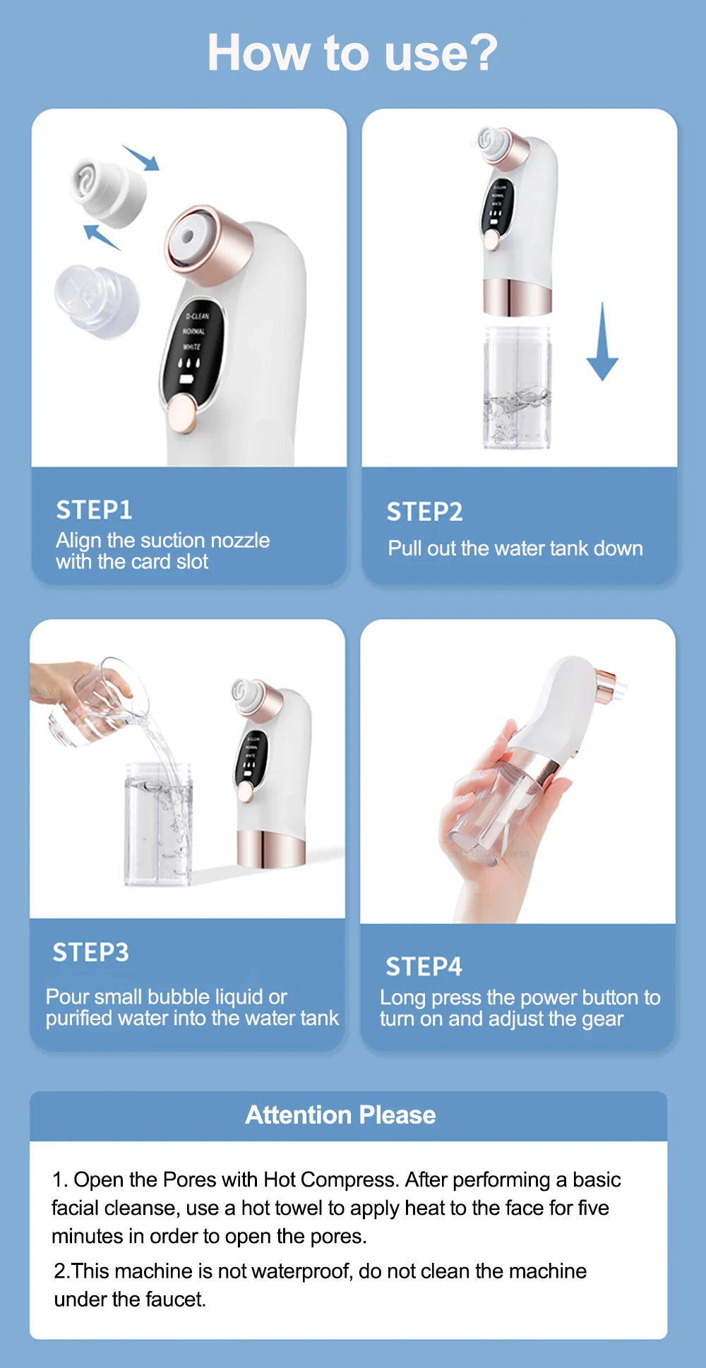Peicon Electric Blackhead Remover Pore Vacuum – EMS Deep Cleansing | Rechargeable Facial Cleaner