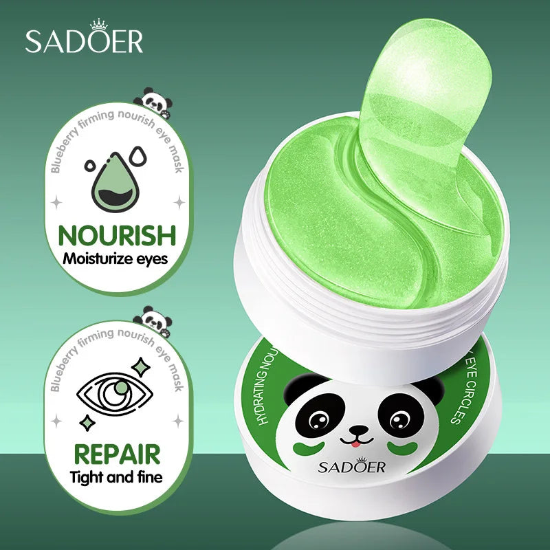 SADOER Crystal Collagen Eye Mask Patches – 60 Pieces, Dark Circles & Firming