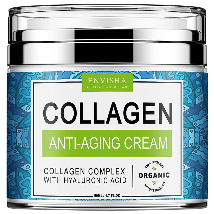 ENVISHA Anti-Aging Face Cream – Collagen, Hyaluronic Acid & Vitamin C Moisturizer (50ml)