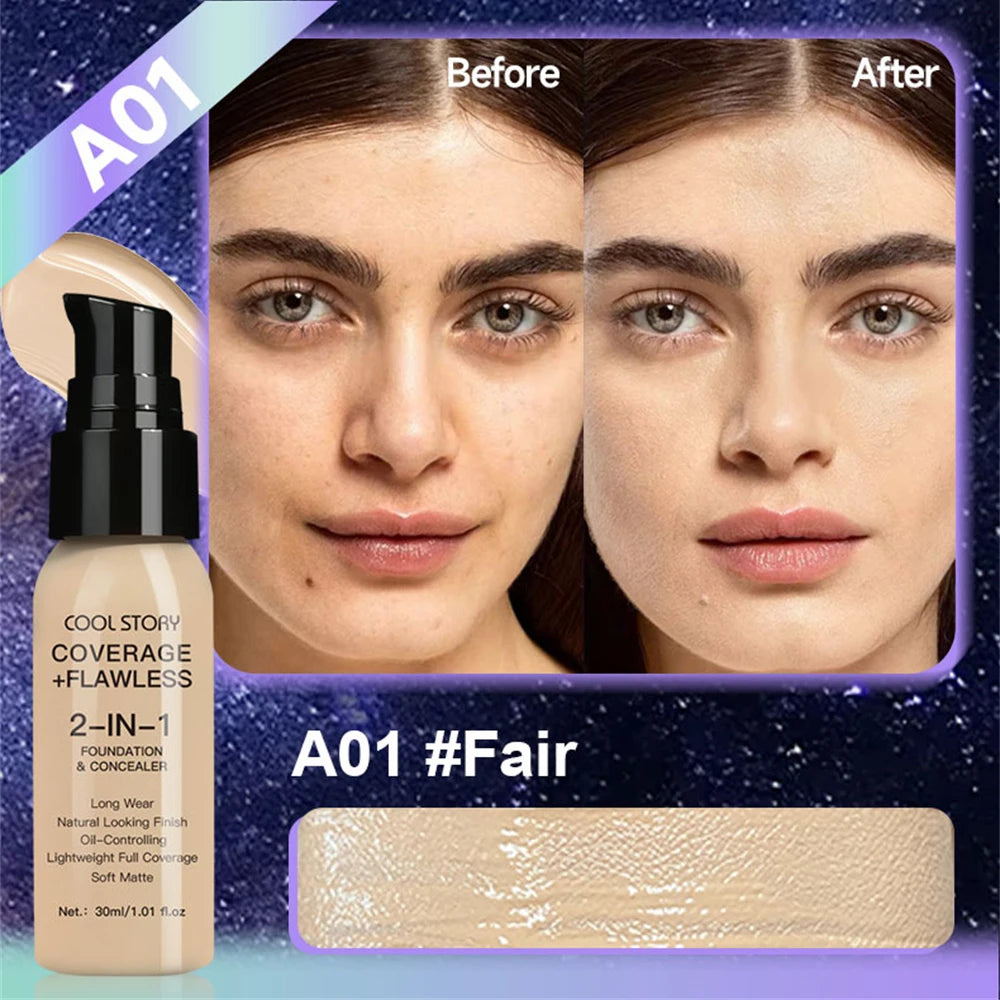 Air Cushion CC Cream Foundation | Oil Control, Matte, Full Coverage, Waterproof | 10 Shades
