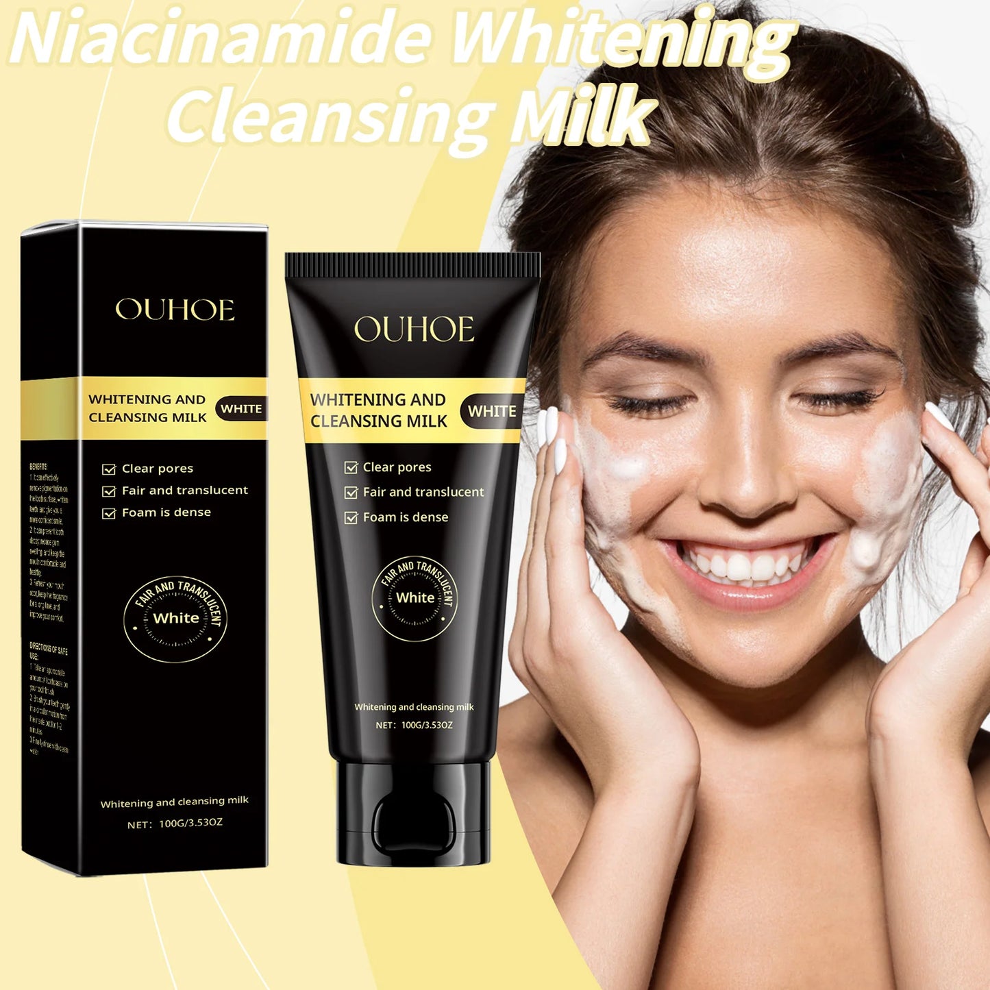 EELHOE Niacinamide Whitening Facial Cleanser – Deep Cleansing & Brightening Face Wash (100g)