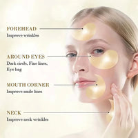 Gold Hyaluronic Acid Eye Mask Patches – 60 Pieces, Firming & Dark Circle Repair