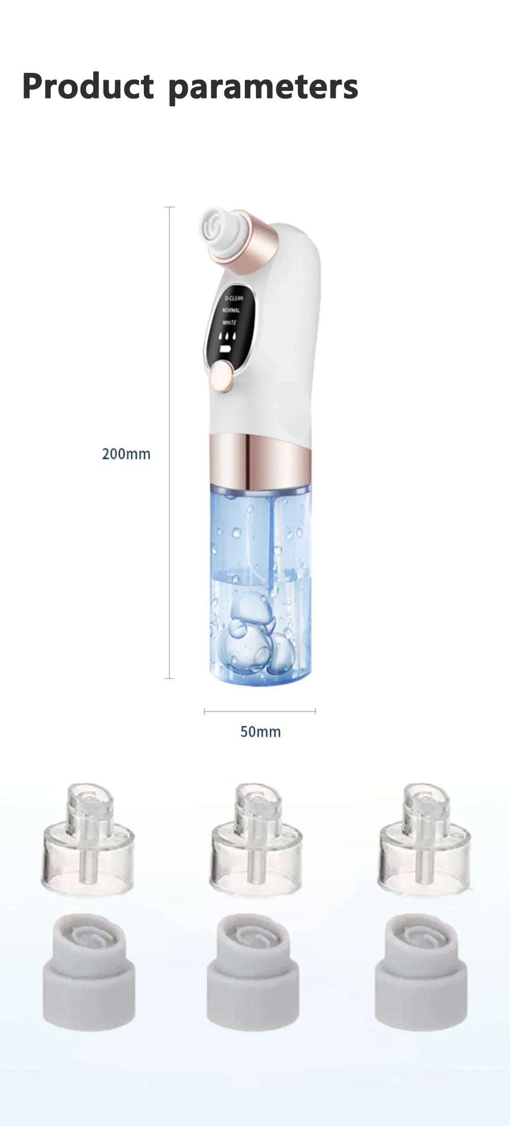 BXA Electric Blackhead Remover Pore Vacuum – Water Cycle Deep Cleansing | USB Rechargeable