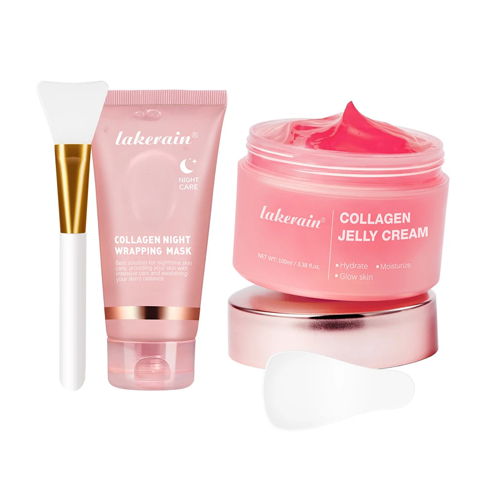 Collagen Night Wrapping Peel-Off Face Mask – Anti-Aging, Firming & Deep Hydration Overnight Skin Treatment for All Skin Types (75ml)
