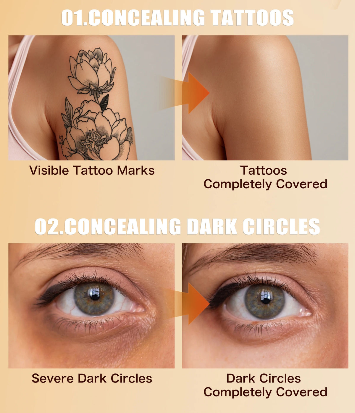 QIC Liquid Concealer | Matte, High Coverage, Waterproof & Oil Control | All Skin Types