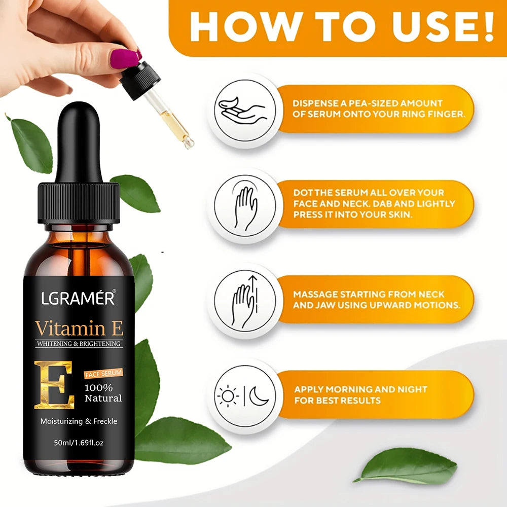 Vitamin E Brightening Face Serum – Pore Minimizing & Dark Spot Corrector