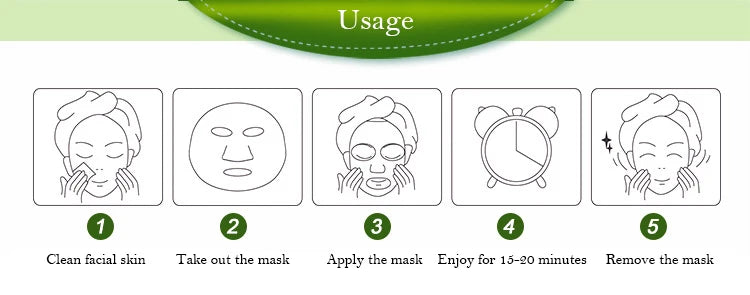 SADOER Natural Plant Sheet Face Mask – Moisturizing, Oil Control & Anti-Aging | 10pcs
