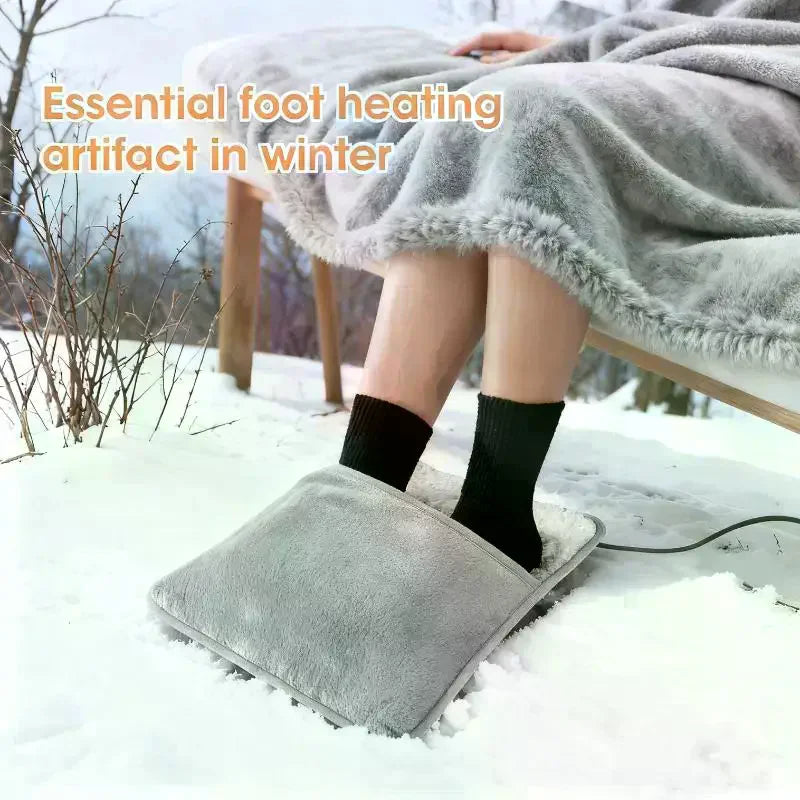 USB Electric Foot Warmer Pad – Soft Plush Heated Foot Bag, Constant 40°C, Machine Washable