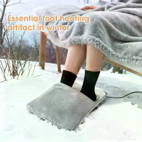 USB Electric Foot Warmer Pad – Soft Plush Heated Foot Bag, Constant 40°C, Machine Washable
