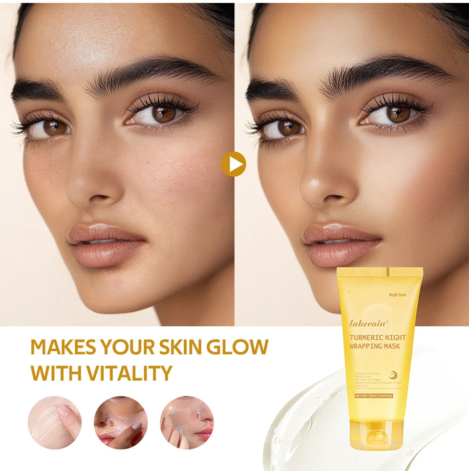 Collagen Night Wrapping Peel-Off Face Mask – Anti-Aging, Firming & Deep Hydration Overnight Skin Treatment for All Skin Types (75ml)