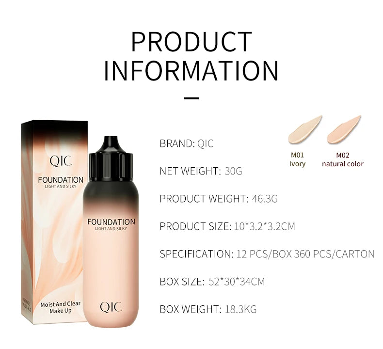 Matte Foundation Cream Concealer Full Coverage Primer Makeup for Dark Circles