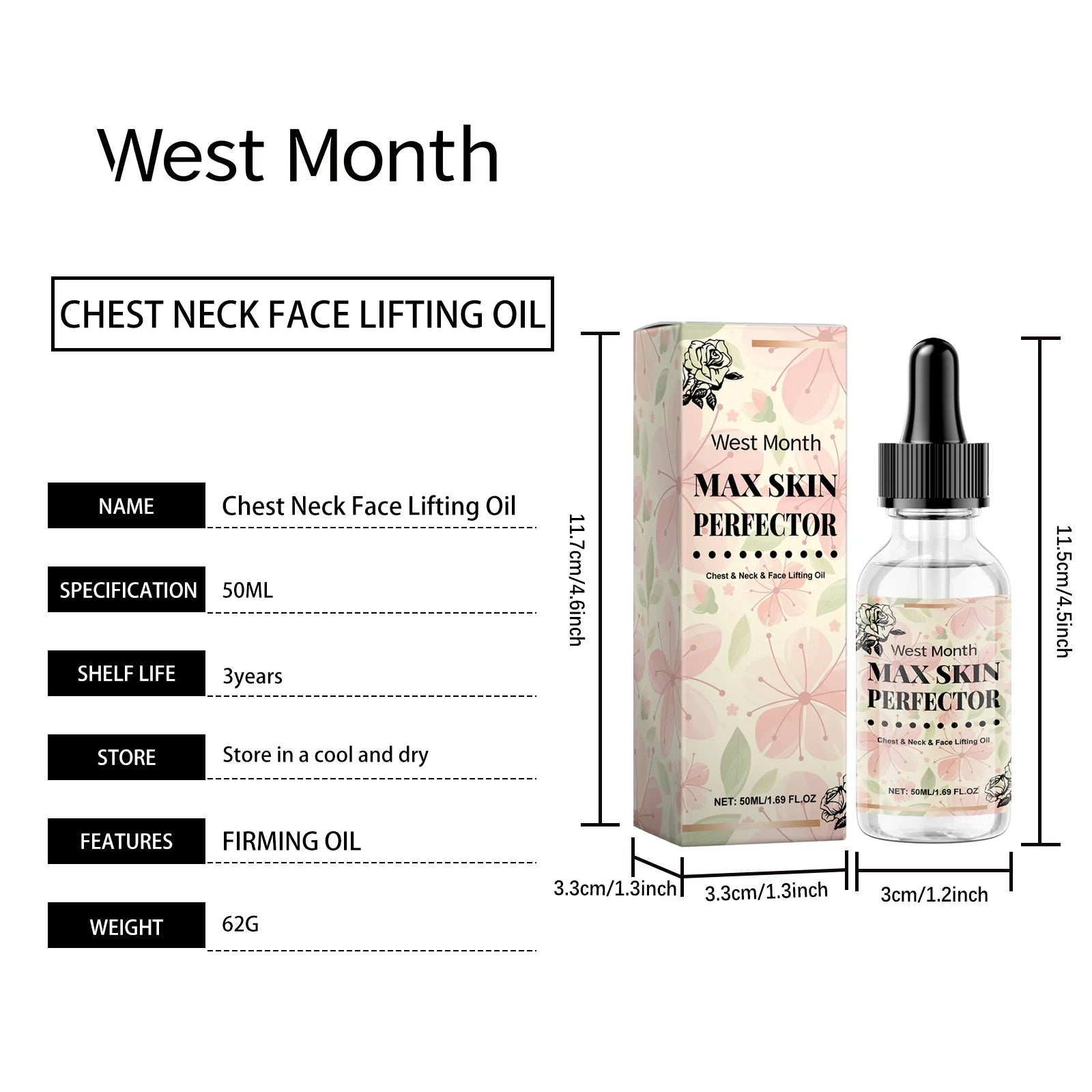 Chest Neck Face Lifting Oil Efficient Nourishment Deeply Nourish the Skin Moisturizing Oil Boost Radiance Winter Skincare