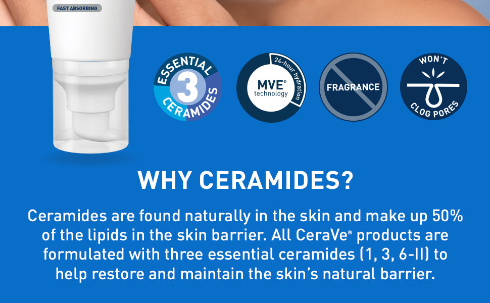 CeraVe Ultra-Light Hydrating Face Moisturizer Gel With Ceramides Niacinamide Hyaluronic Acid Oil-Free Fragrance Free 1.75 FL Oz