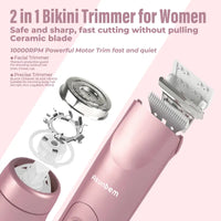 Bikini Trimmer 2-in-1: Rechargeable