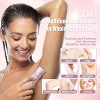 Bikini Trimmer 2-in-1: Rechargeable
